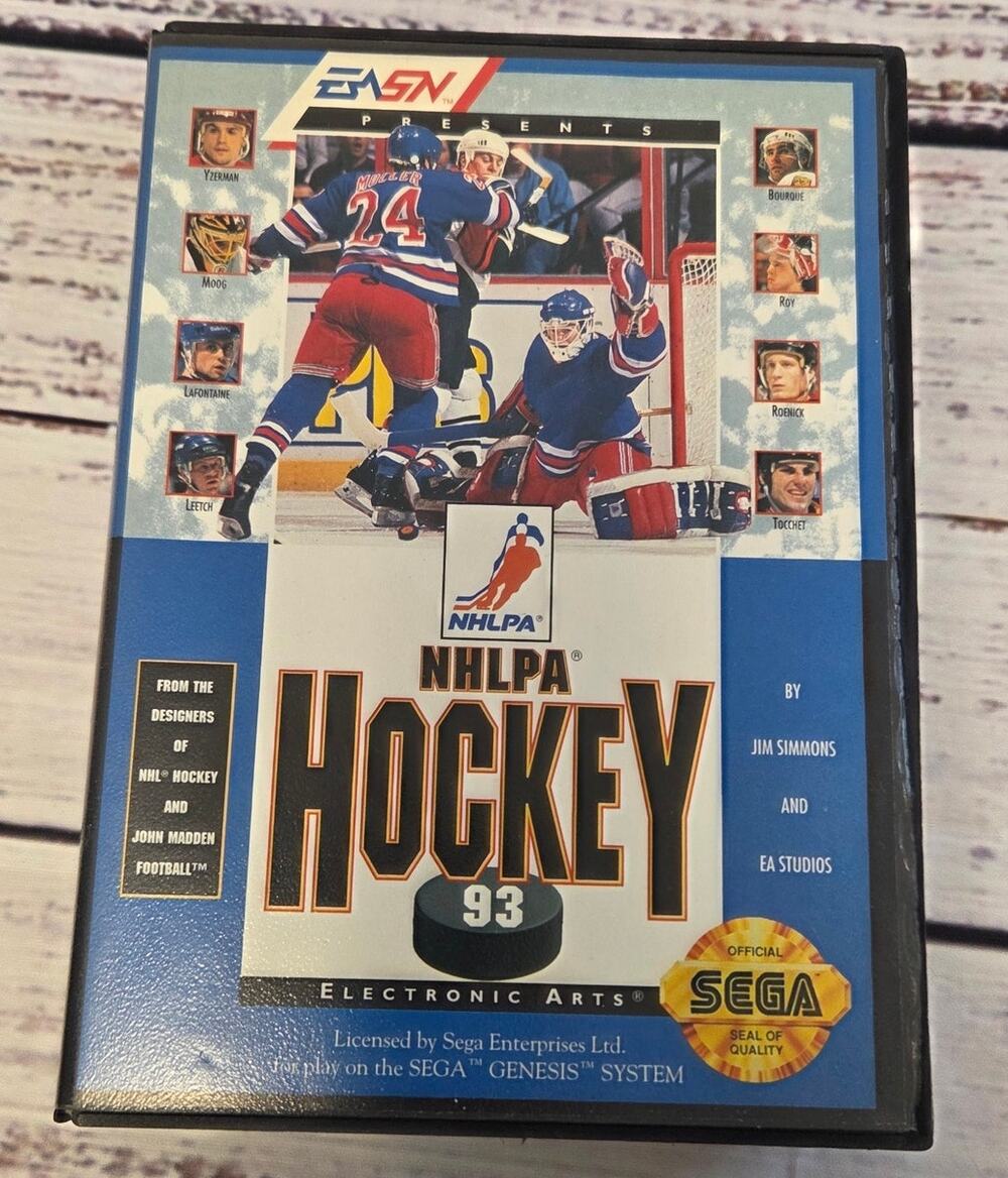 NHLPA Hockey '93 Sega Genesis Case & Manual Only